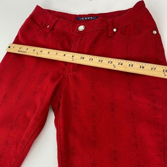 Lexi Jeans Womens Size 6 Straight Leg Red Stretch Cotton Blend Comfort Used - Picture 7 of 16